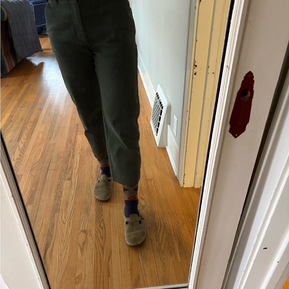 Everlane Women's utility wide leg pant - olive size 6 - Picture 4 of 7